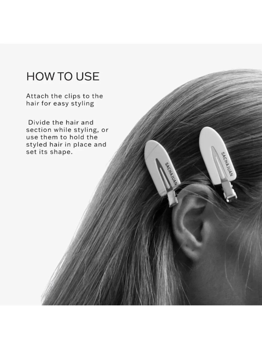 Set of 4 Secure Grip Hair Clips | Gentle Hold, No Creasing, Professional Styling